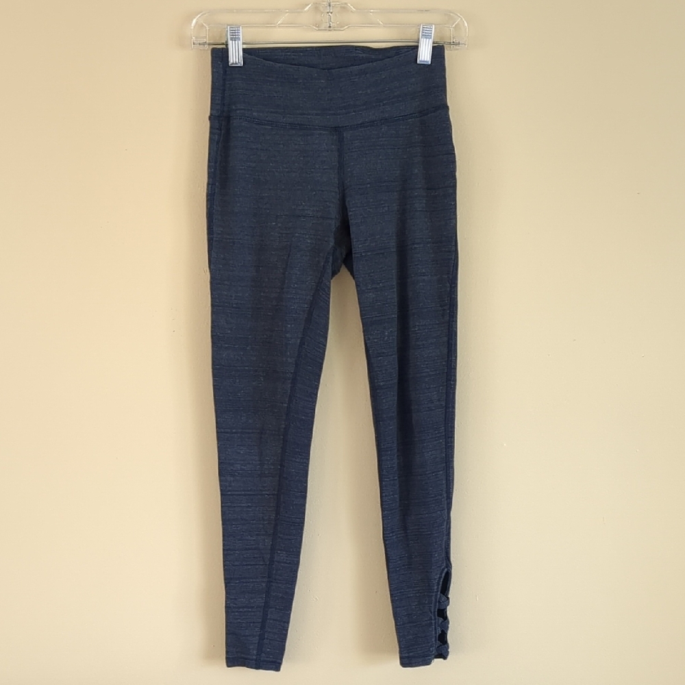 Small Blue Gapfit Gap Fit Spacedye Capri Length Leggings